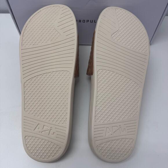 NEW APL Lusso Slides Quilted Nappa Leather Mens sz 13 Caramel Comfort Old Money main image 6